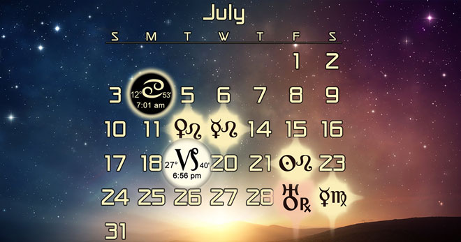 Astrology Forecast and Favorable Dates for July 2016