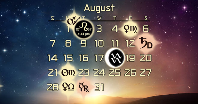 Astrology Forecast and Favorable Dates for August 2016