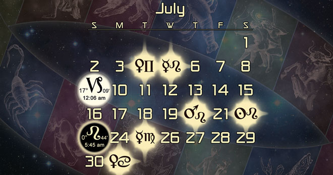 Astrology Forecast and Electional Chart for July of 2017