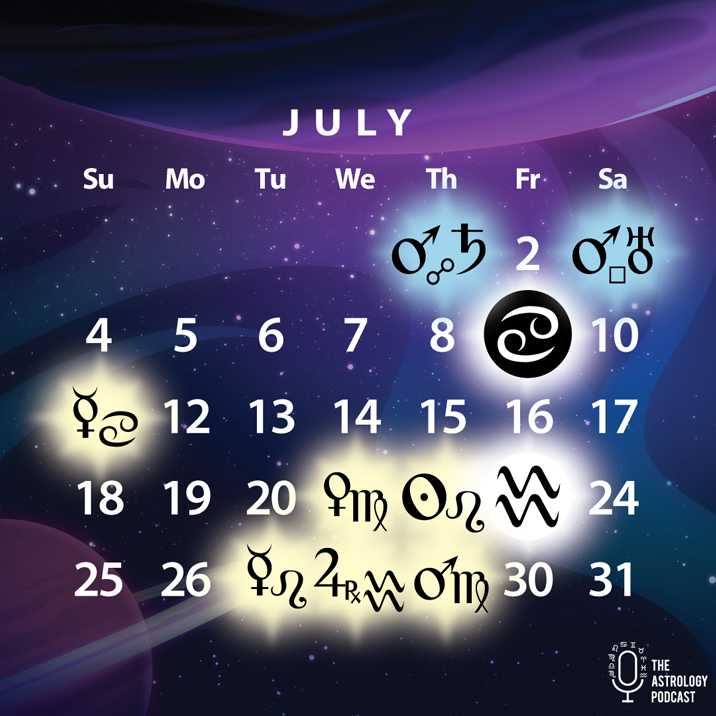 July 2021 astrology calendar